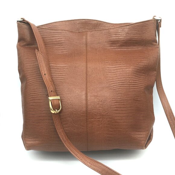 Vintage Leather Crossbody Bag Shoulder Purse Tote Preppy Light Dark Academia - Picture 3 of 8